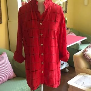 DILLARDS John Mark Tunic Blouse size M